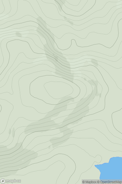 Thumbnail image for Beinn Bhan [Islay] showing contour plot for surrounding peak